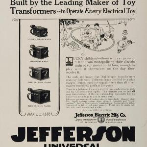 1926 Jefferson Toy Transformers Electric Trains Ad B/W - ORIGINAL TOYS7 Perfect Cheap Pice