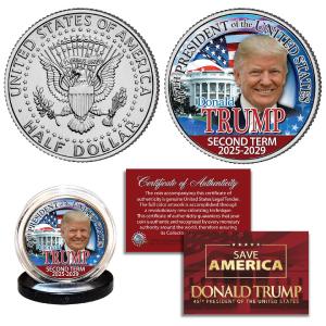 Trump 2nd Term (2025-2029) - Authentic JFK Half Dollar Newest For Sale