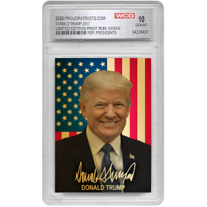 [GOLD EDITION] 45th President Donald Trump | Republican Presidents Trading Card Collection | Only 50 Available | Individually Numbered | Graded Gem Mint 10 Clearance Order