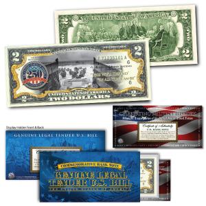 'U.S Army 250th Anniversary' - Genuine Legal Tender U.S. $2 Bill Cheap Purchase