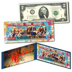 America's 250th Anniversary Collectible $2 Bill | RENCY Art Bill - Follow Your Dreams Outlet Store Cheap Pice
