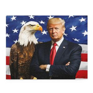 President Trump and Bald Eagle Puzzle (252 or 500-Piece) Low Pice Fee Shipping Online