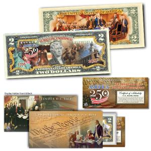 America's 250th Anniversary Collectible $2 Bill | Semiquincentennial 2-Sided Full Color With Mastercard Online