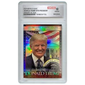 Donald Trump 47th President Hologram Trading Card - Graded Gem Mint 10 Collections Cheap Online