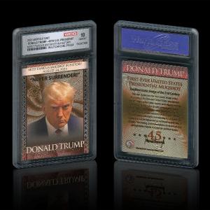TRUMP Mugshot Polychrome Prism Trading Card  Graded Gem-Mint 10 With Paypal Online