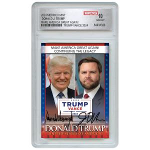 Trump Vance 2024 Trading Card - Graded Gem Mint 10 Sale Outlet Locations