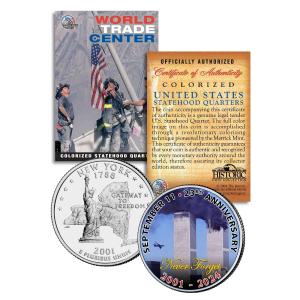 23rd Anniversary (2001-2024) Collectible September 11th New York Statehood U.S Quarter Cheap Eastbay