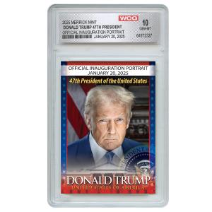 Donald Trump 47th President Official Portrait Trading Card (Graded Gem Mint 10) Cheap Pice Discount Authentic