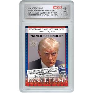 Trump Mugshot Found Guilty After Rigged Trial Trading Card - Graded Gem Mint 10 Sale Ebay