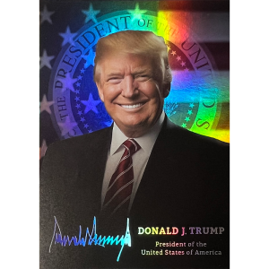 President Trump Silver Hologram Collectible Trading Card (LIMITED RUN OF 5,000) Factory Outlet For Sale
