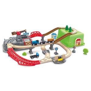 Hape 50 Piece Railway Bucket Builder Set Clearance Classic