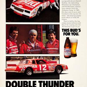 1986 Ad Budweiser Beer NASCAR Racing Team Darrell Waltrip Junior Johnson YSP3 Online Online Outlet Sale