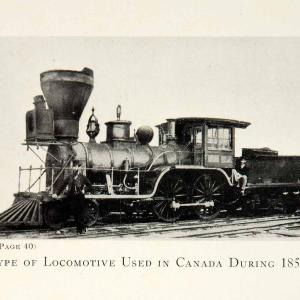 1933 Print Steam Engine Locomotive Train Railroad Transportation Canada CRD1 Outlet Hot Sale