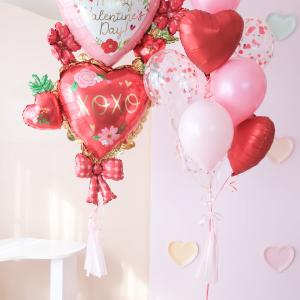 XOXO Double Hearts Balloongram Set | Valentine's Day Top Quality For Sale