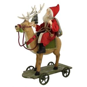 Vintage Santa Riding Reindeer Cheapest