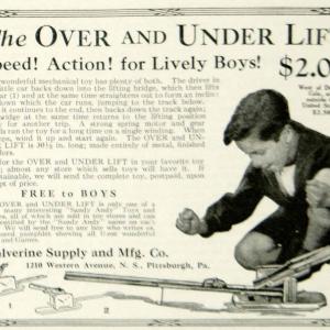 1925 Ad Wolverine Supply Over Under Lift Children's Toys Roaring Twenties YYC6 2025 Unisex Cheap Pice