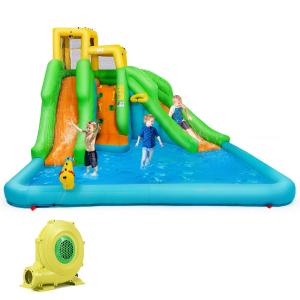 BOUNTECH Inflatable Water Slide, 6 in 1 Kids Waterslide Park for Outdoor w/Blower, Dual Slides for Racing Fun Buy Cheap Eastbay