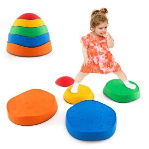 Costzon 5 Pcs Balance Stepping Stones for Kids, Indoor Outdoor Obstacle Course Sensory Toys Shop For
