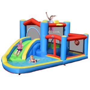 BOUNTECH Inflatable Water Slide, Bouncy House for Kids 5-12 Indoor Outdoor Party Family with Target Balls Discount Huge Surprise