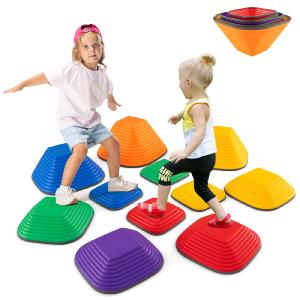 Costzon 6 Pcs Kids Stepping Stone, Non-Slip Toddler Balance Stones, Balance Blocks for Indoor/Outdoor Exercise Free Shipping Best Store To Get