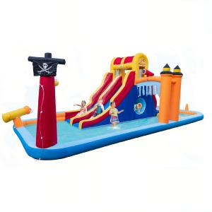 BOUNTECH Inflatable Water Slide, 7 in 1 Mega Waterslide Park for Outdoor Fun w/Dual Long Slides Amazon Cheap Pice