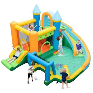 BOUNTECH Inflatable Water Slide, 9 in 1 Kids Water Park Bounce House Combo for Outdoor Fun w/Splash Pool Free Shipping Buy
