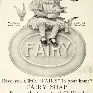 1906 Ad Fairy Soap Oval Cake Girl Bird Child NK Fairbank Chicago Illinois YDL3 Clearance Buy