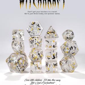WitchKraft Silver Ink 14pc Limited Edition Dice Set Buy Cheap Reliable
