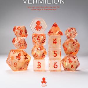Vermilion 14pc Red Ink Dice Set Very Cheap Sale Online