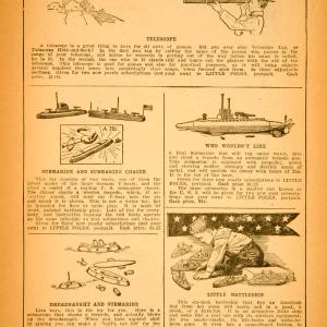 1920 Ad Little Folks Children Toys Telescope Submarine Dreadnaught YLF3 Buy Cheap The Cheapest