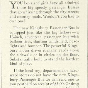 1925 Ad Kingsbury Toy Passenger Bus Children Kids Transportation Automobile YYC6 Low Pice Sale Online