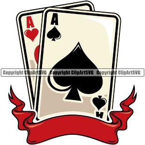 Poker Card With Red Color Ribbon Color Design Element White Background Casino Texas Hold EM Game Gamble Gabler Gambling Winner Play Bet Win Las Vegas Jackpot Chip Art Design Logo  Clipart SVG Newest Cheap Online