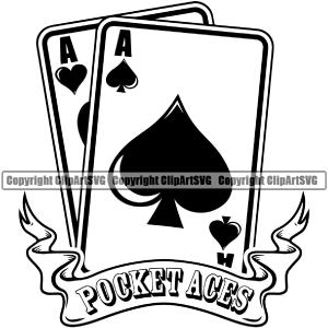 Poker ACES Quote With Poker Ribbon Vector Design Element Black And White Casino Texas Hold EM Game Gamble Gabler Gambling Winner Play Bet Win Las Vegas Jackpot Chip Art Logo Clipart SVG Buy Cheap Choice