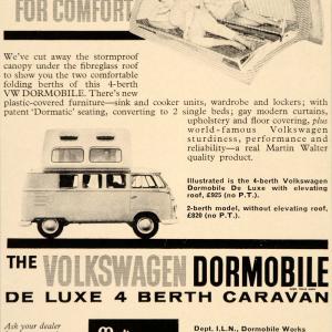 1963 Ad Volkswagen Dormobile Caravan VW 4-Berth Camper - ORIGINAL LN1 Outlet Original