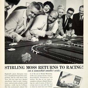 1963 Ad Sir Stirling Moss F1 Race Car Driver Grand Prix Model Toy Aurora YCD2 View For Sale