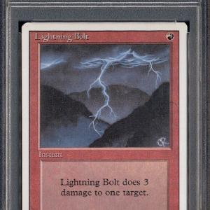 1994 Magic the Gathering Revised Lightning Bolt PSA 9 Newest Online