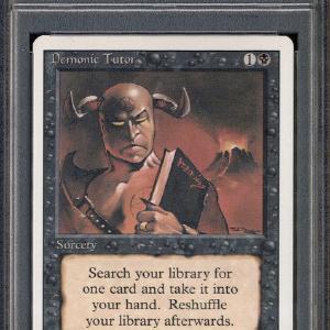 1994 Magic the Gathering Revised Demonic Tutor PSA 8 Buy Online Cheap Pice