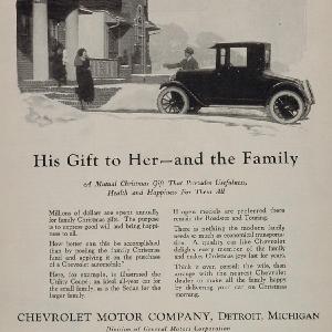 1923 Ad Chevrolet Utility Coupe Antique Car Christmas - ORIGINAL CARS5 Visa Payment Cheap Pice