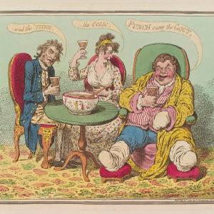 'Punch cures the gout, - the colic, - and the 'tisick' Portrait Print Clearance For Nice