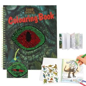 Depesche Dino World Colouring Book with Reversible Sequins Best Place For Sale
