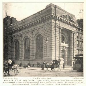 1903 Franklin Savings Bank 8th Ave. New York City Print ORIGINAL HISTORIC NY Buy Cheap Pre Order