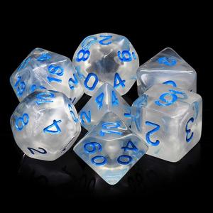 Winter's Waltz 7pc Dice Set inked in Blue Cheap Newest
