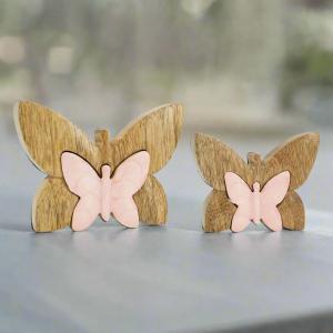 Wooden Scallop Butterfly Puzzle Block 2pc set Outlet Recommend