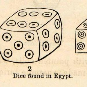 1854 Woodcut Ancient Egyptian Dice Archaeology Artifacts Berlin Museum XGP5 Cheap From China