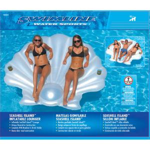 Swimline 90542 Seashell Lounger, Vinyl, White Free Shipping Shop
