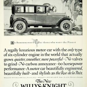 1925 Ad Vintage Willys-Knight Six Automobile Closed Car Willys-Overland YVF1 Discount Amazon