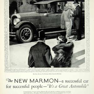 1925 Ad Vintage Marmon Car Automobile Five Passenger Sedan Limousine Fred YVF1 Footlocker For Sale