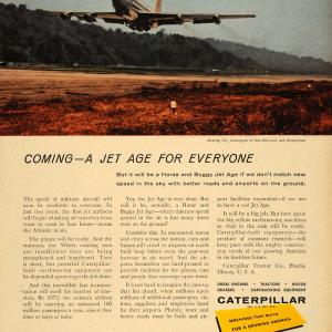1957 Ad Caterpillar Jet Stratoliner Boeing 707 Airplane - ORIGINAL TM5 Online Cheap Quality
