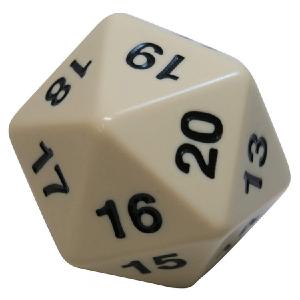 55mm D20 (Ivory w/ black) Spin-Down Die Outlet Hot Sale