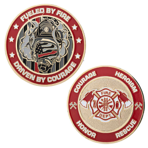 Thin Blue Line Firefighter's Thin Red Line Challenge Coin Reliable Online